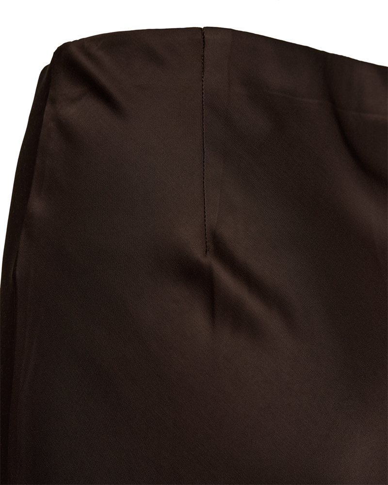 Dova satin skirt - brown. - 3