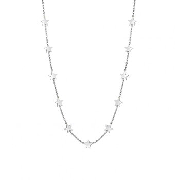 Stars Align Necklace Silver