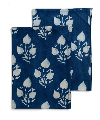 Kökshandduk- Indigo Leaf - 50x70