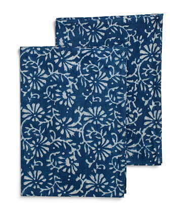 Kökshandduk- Indigo Aster- 50x70