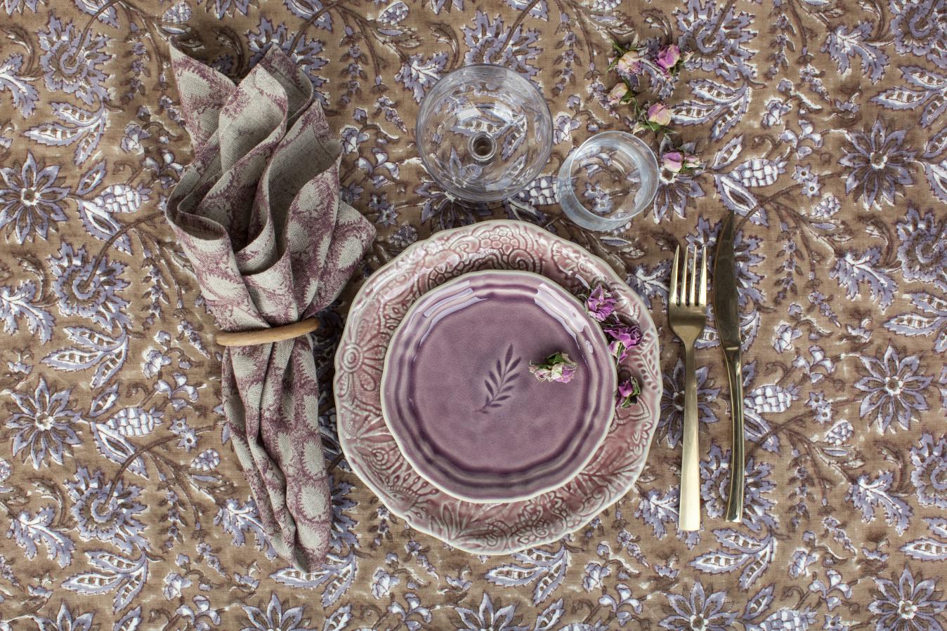Duk | Indian summer| beige/lavender | 150x350 - 4