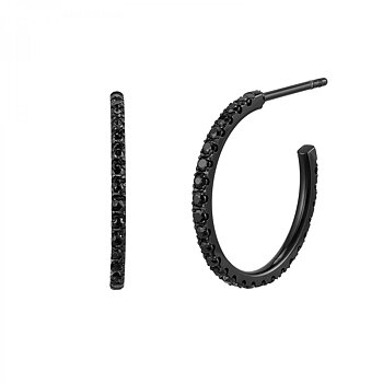 Crown Earring Black/Black