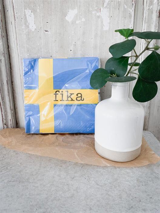 Servett - Make time FIKA, svensk flagga
