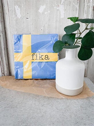 Servett - Make time FIKA, svensk flagga