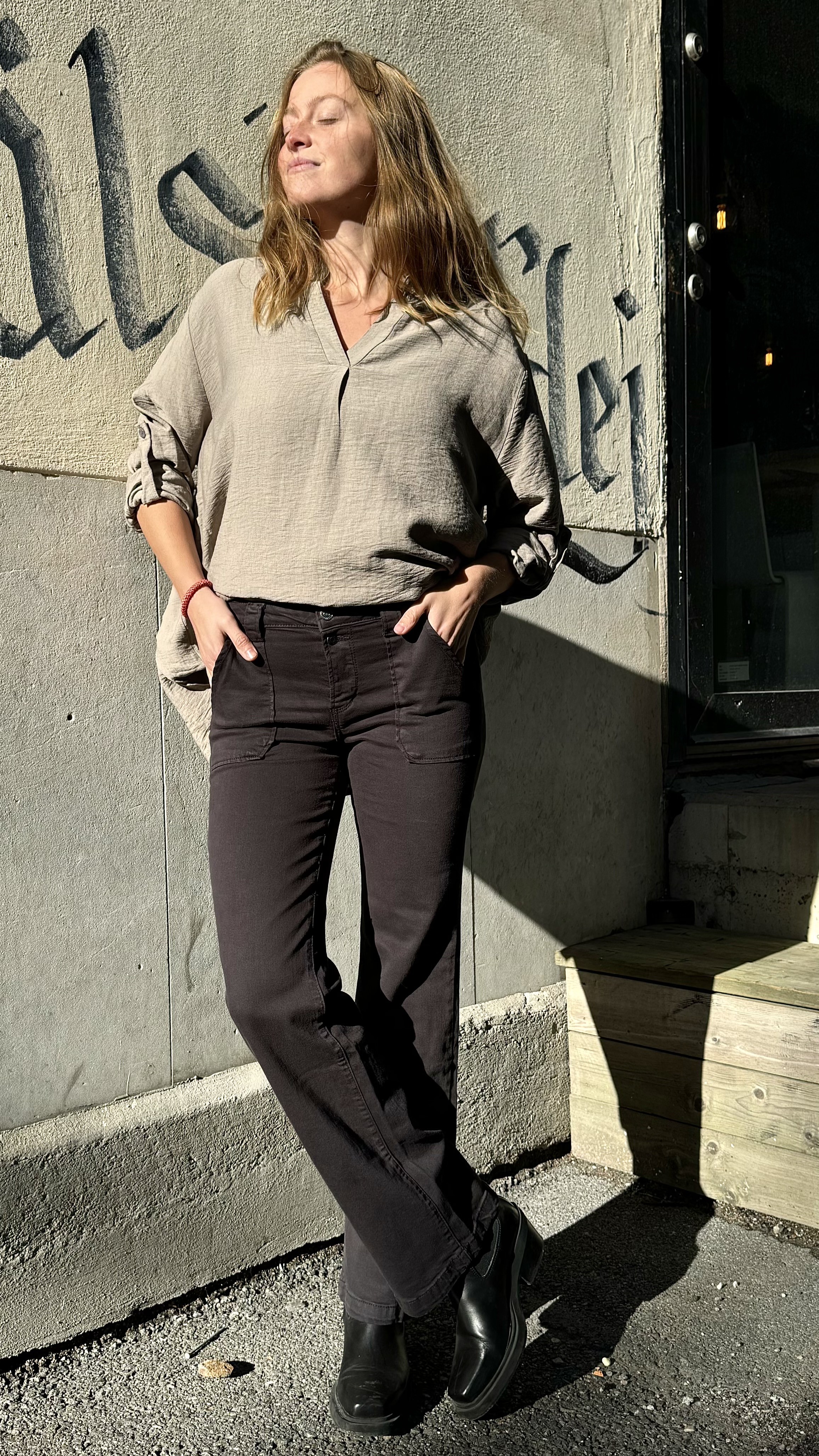 Pauline jeans - taupe - 4