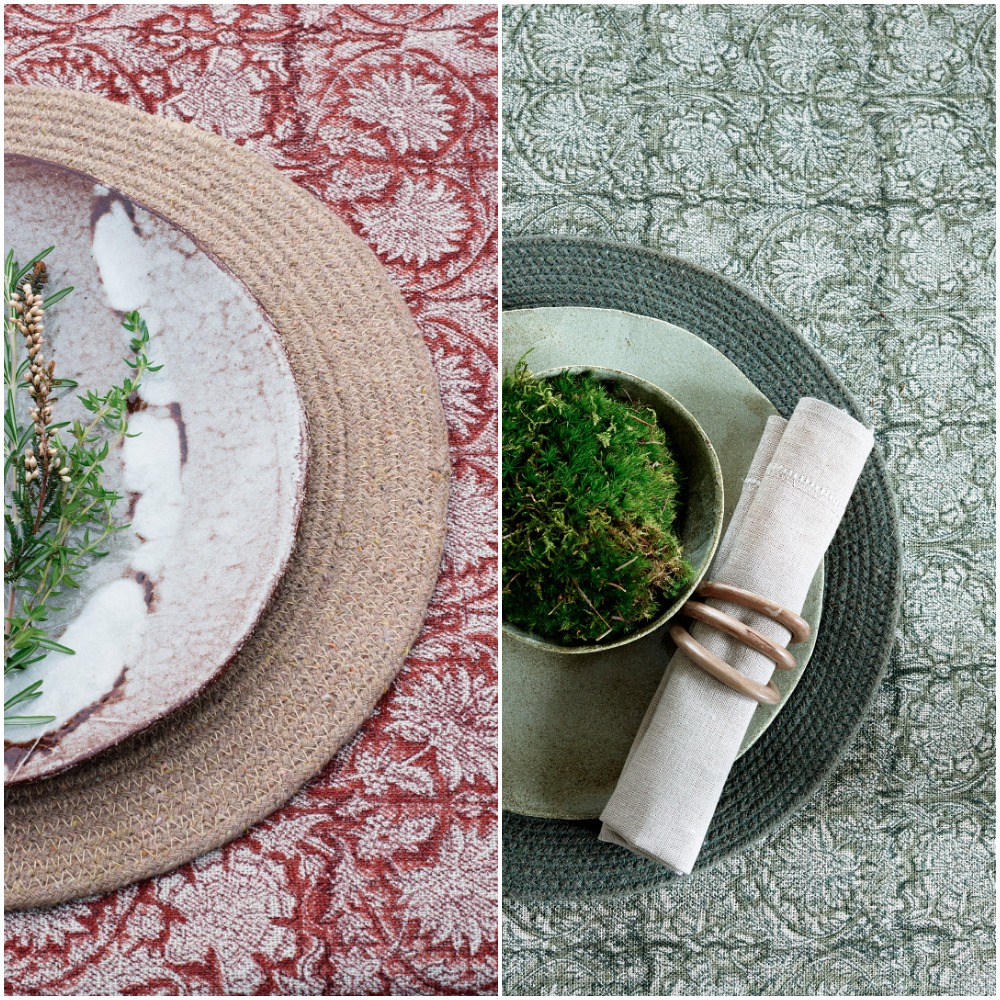 BORDSDUK | Paradise Linen | Green 150x230 - 4