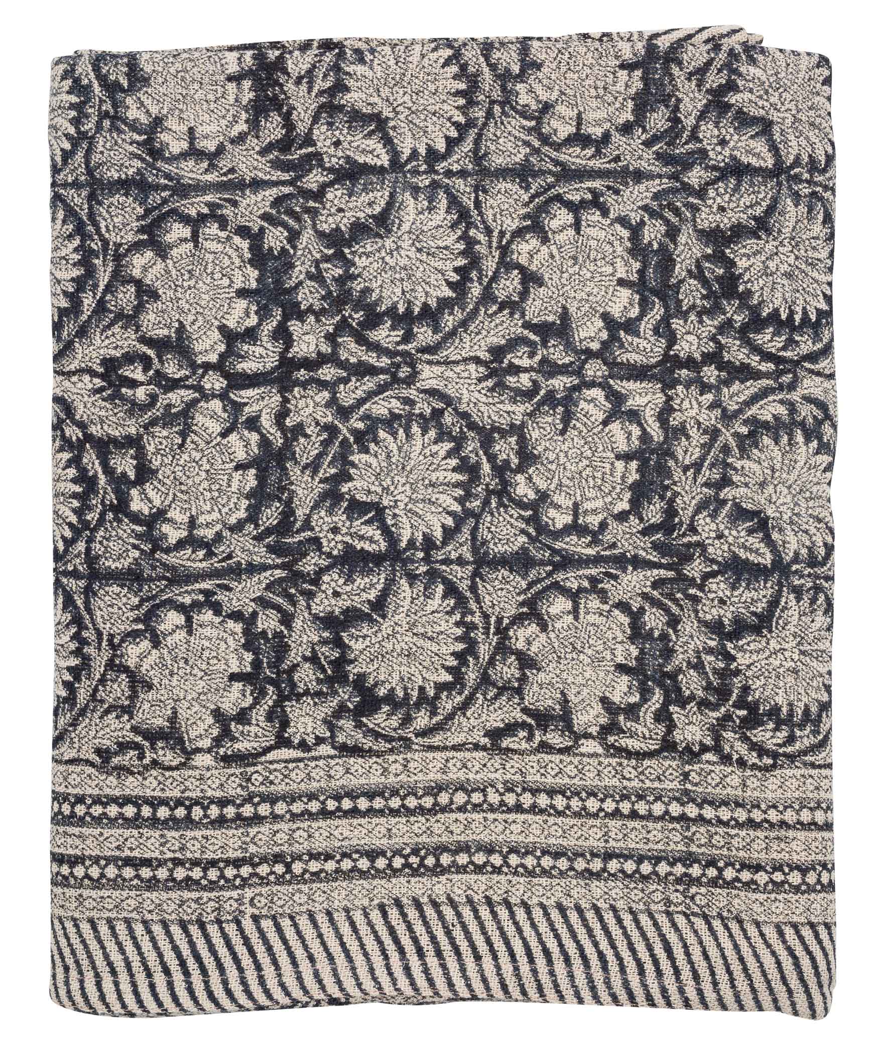 BORDSDUK | Paradise Linen | Dark Blue 150x350