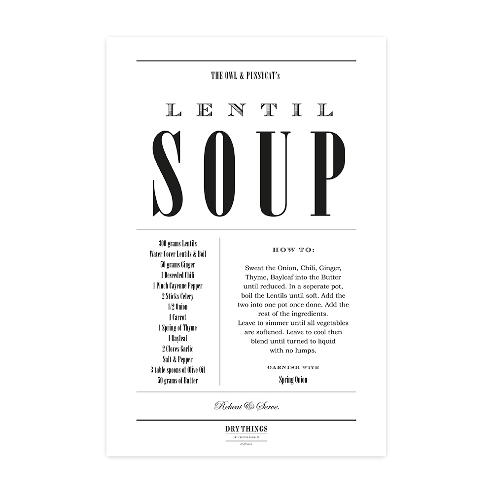 PRINT – Lentil Soup