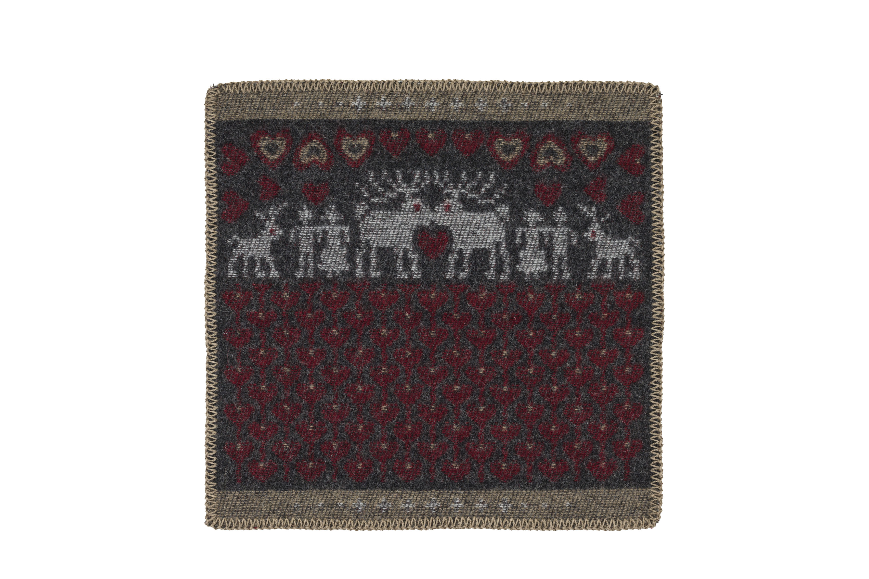 FÄSTFOLK EMBLA & ERLING, COUSSIN D'ASSISE,  43 x 43 cm