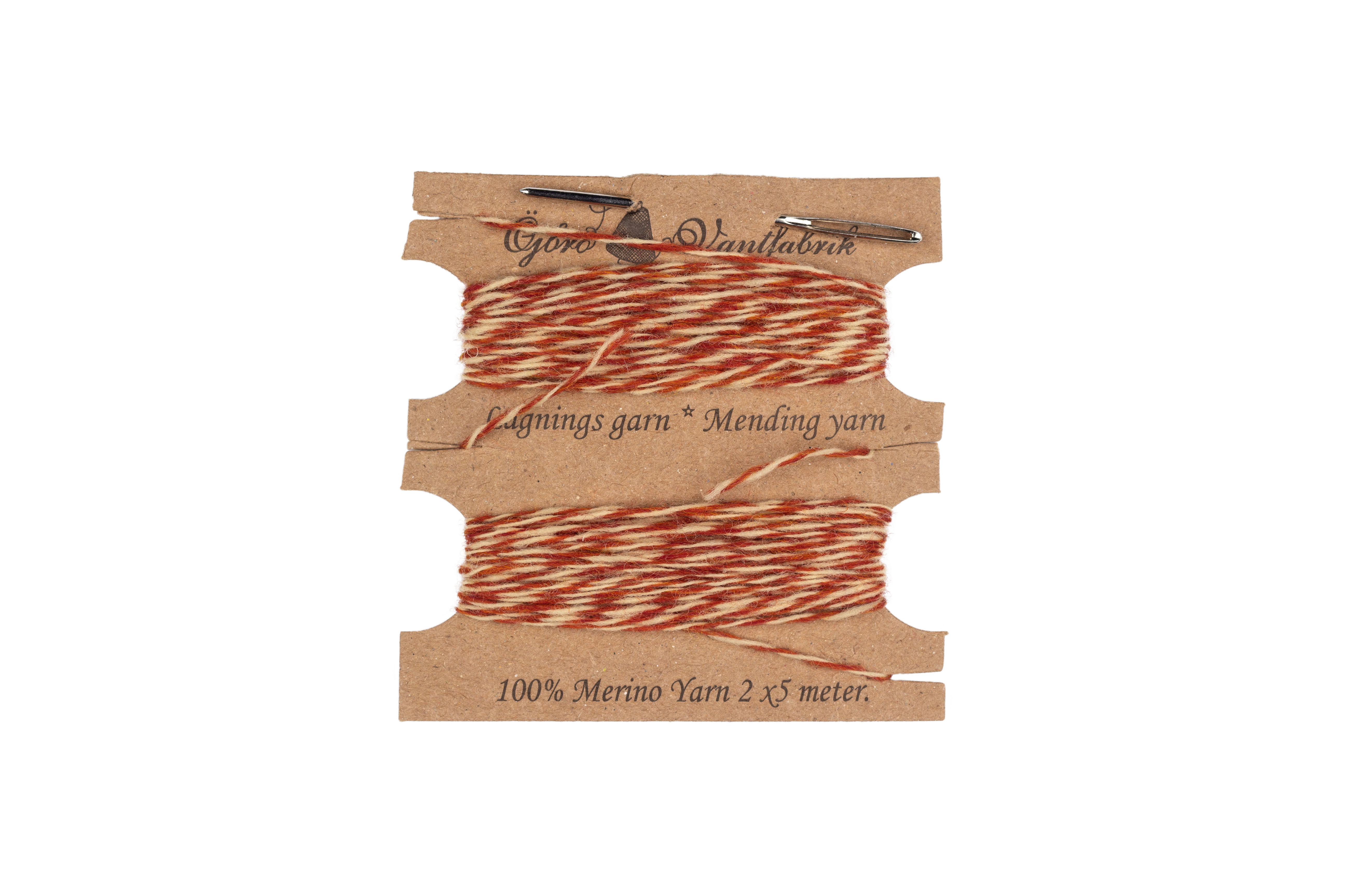 Mending kit, Thread+Needle, Tegel (68), 2x5m, 100% merino wool