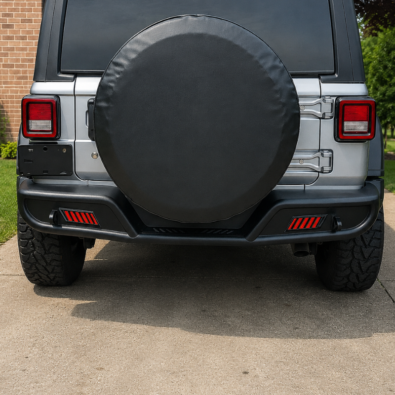 Bakre stötfångare – offroad Vermont – LED dimljus (Wrangler JK 07-17)