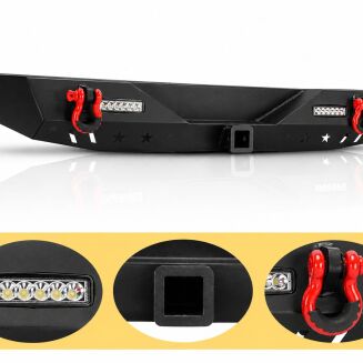 Bakre stötfångare – offroad Nevada – D-Rings & LED (Wrangler JL 18-26) - 5