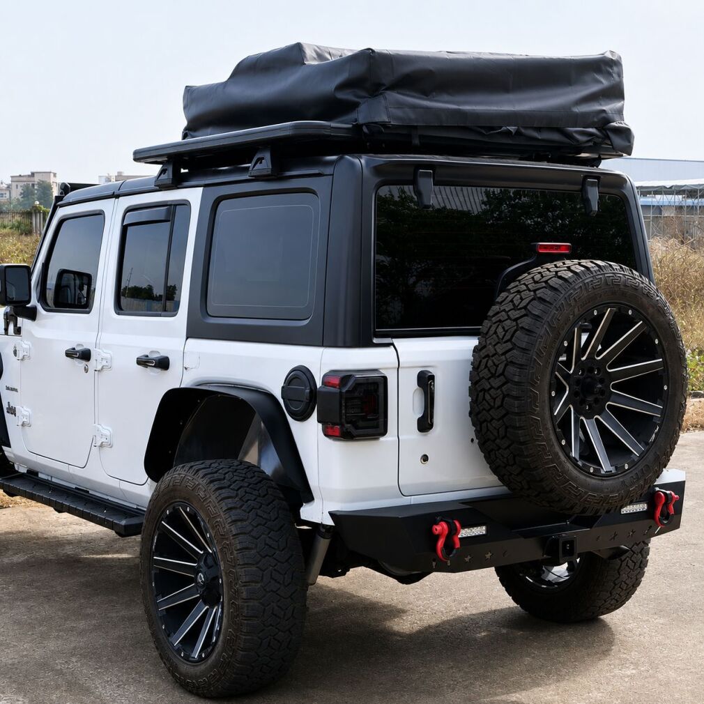 Bakre stötfångare – offroad Nevada – D-Rings & LED (Wrangler JL 18-26)