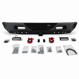 Bakre stötfångare – offroad Nevada – D-Rings & LED (Wrangler JL 18-26) - 2