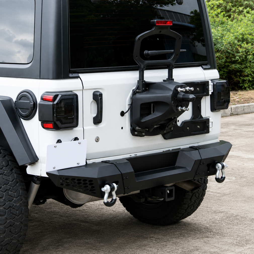 Bakre stötfångare – offroad Alaska – D-Rings & hållare för registreringsskylt (Wrangler JL 18-26)