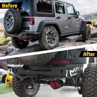 Bakre stötfångare – offroad Alaska – D-Rings (Wrangler JK 07-17) - 7
