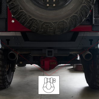 Bakre stötfångare – offroad Alaska – D-Rings (Wrangler JK 07-17) - 5