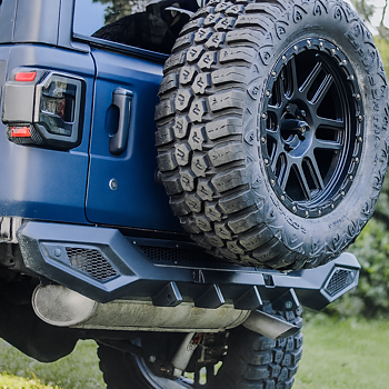Bakre stötfångare – offroad Montana – LED (Wrangler JL 18-26)