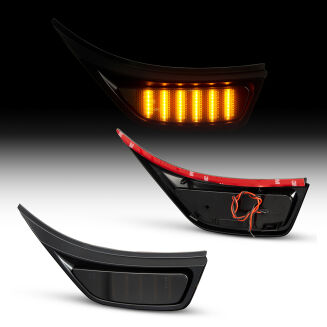 Dynamiska dubbla LED sidomarkeringsljus (Wrangler JL 18-26) - 3