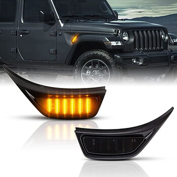 Dynamiska dubbla LED sidomarkeringsljus (Wrangler JL 18-26)