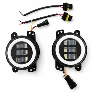 4" halo dimljus – Hel-LED med blinkers (Wrangler JK 07-18, JL 18-26) - 2