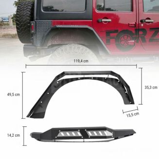 Skärmbreddare med LED-belysning – V2 (Wrangler JK 07-17) - 12