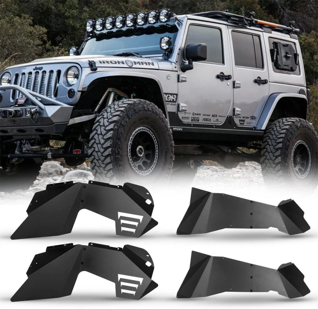 fram och bak stål innerskärmar V1 – sats (Wrangler JK 07–17)