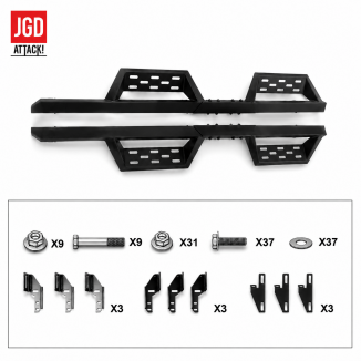 Sidesteps i stål – offroad – V1 sats (Wrangler JK 07-17) - 4