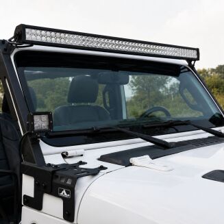 A-stolpe monteringsfästen + belysning + LED-ramp (Wrangler JL 18-26) - 3