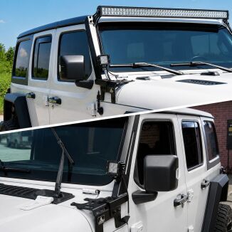 A-stolpe monteringsfästen + belysning + LED-ramp (Wrangler JL 18-26) - 7