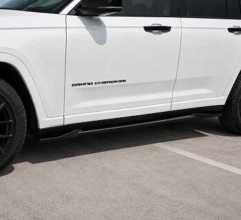 Sidokjolsförlängningar – blanksvarta (GRAND CHEROKEE 22–26 Trailhawk)