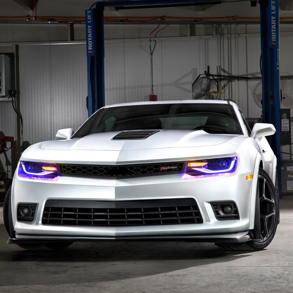 VLAND Carlamp strålkastare för Chevrolet Camaro 2014-2015 med Sequential Indicators(Bulbs NOT Included) - 13
