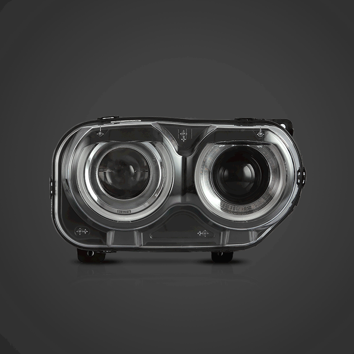 15-24 Dodge Challenger 3th Gen Facelifted Vland Dual Beam Projector strålkastare Black - 3