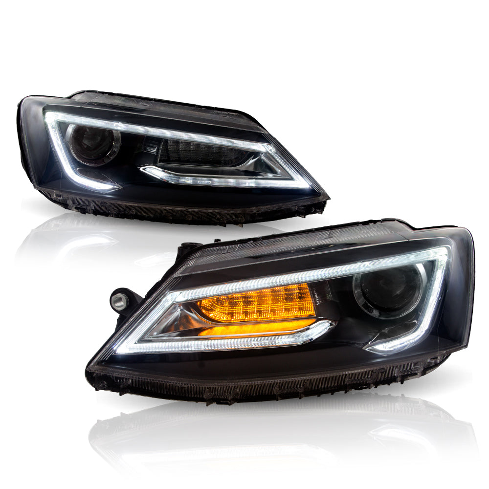 VLAND strålkastare för VW Jetta 2011-2018 med Demon Eyes [No e-mark engraving] - 4