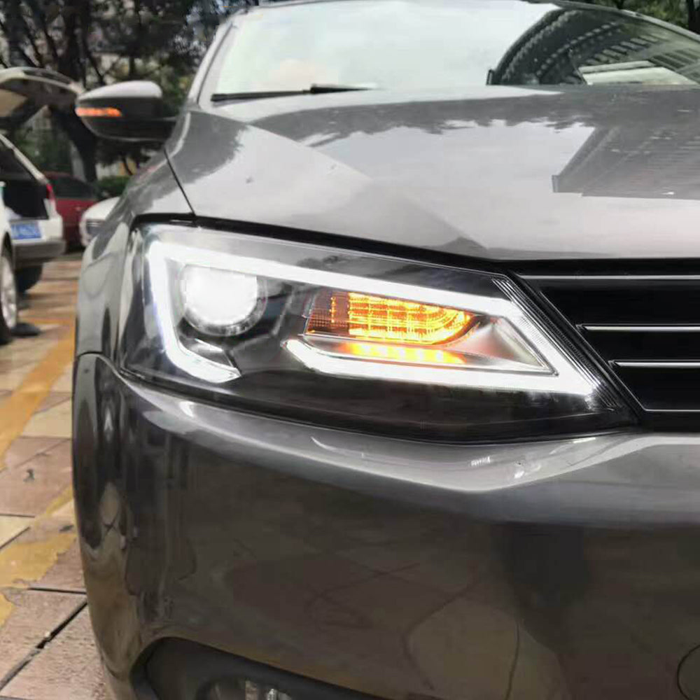 VLAND strålkastare för VW Jetta 2011-2018 med Demon Eyes [No e-mark engraving] - 11