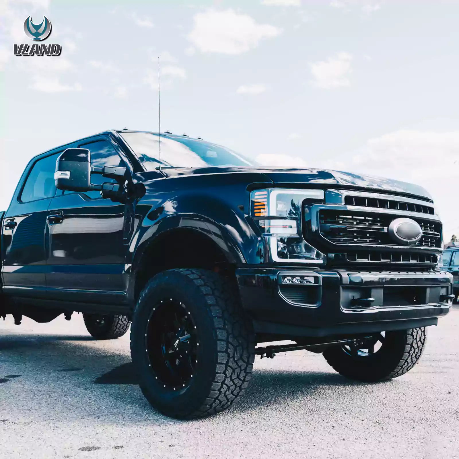 VLAND 2020-2022 Ford F250 F350 F450 F550 Super Duty strålkastare Halogen To LED - 7