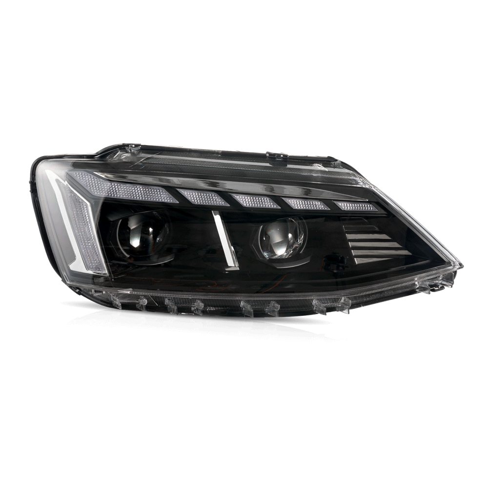 VLAND LED strålkastare Fit för 2012-2018 MK6 mk6 Jetta Halogen - 4
