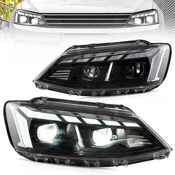 VLAND LED strålkastare Fit för 2012-2018 MK6 mk6 Jetta Halogen