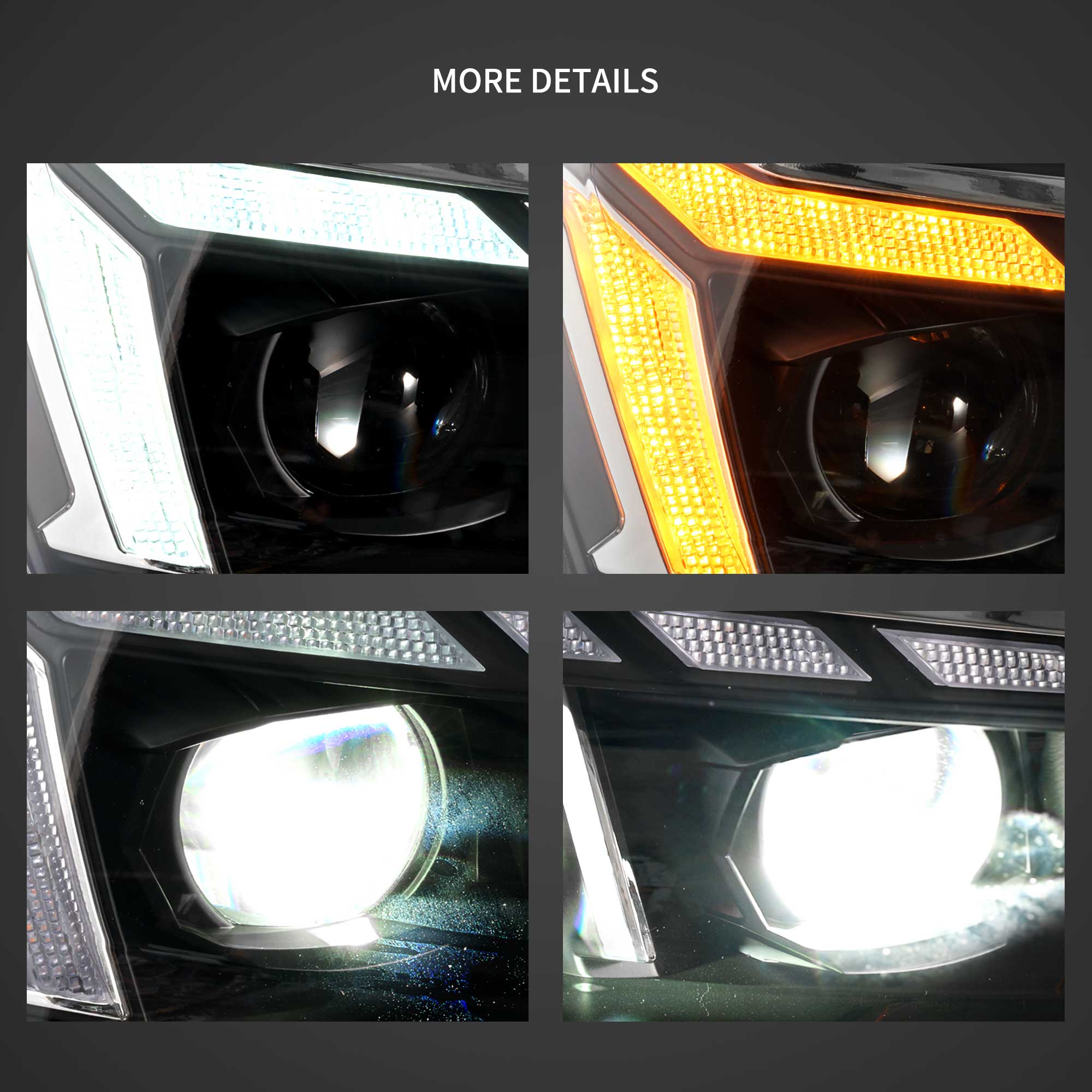 VLAND LED strålkastare Fit för 2012-2018 MK6 mk6 Jetta Halogen - 8