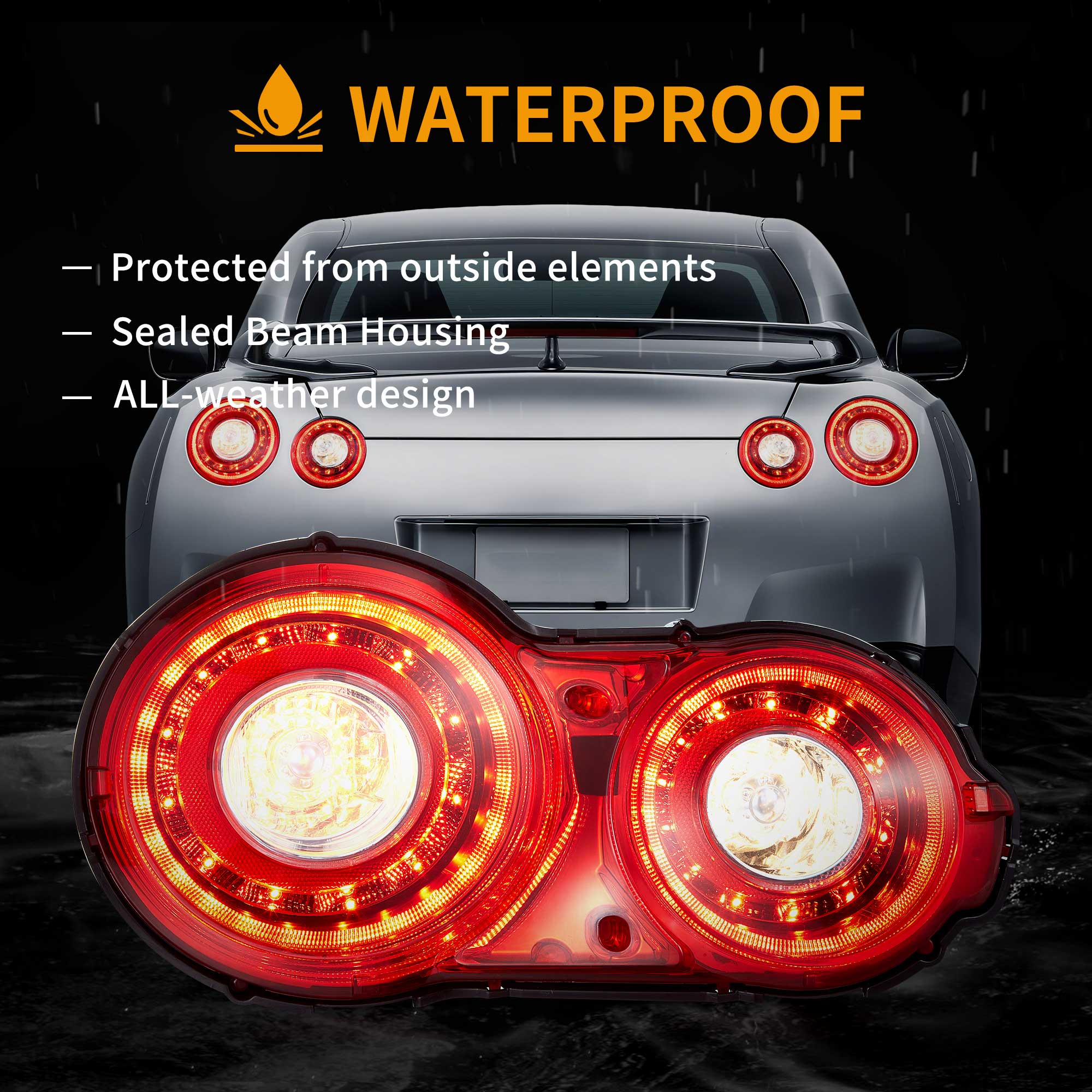 VLAND LED bakljus för Nissan GTR GT-R 2008-2023 - 6