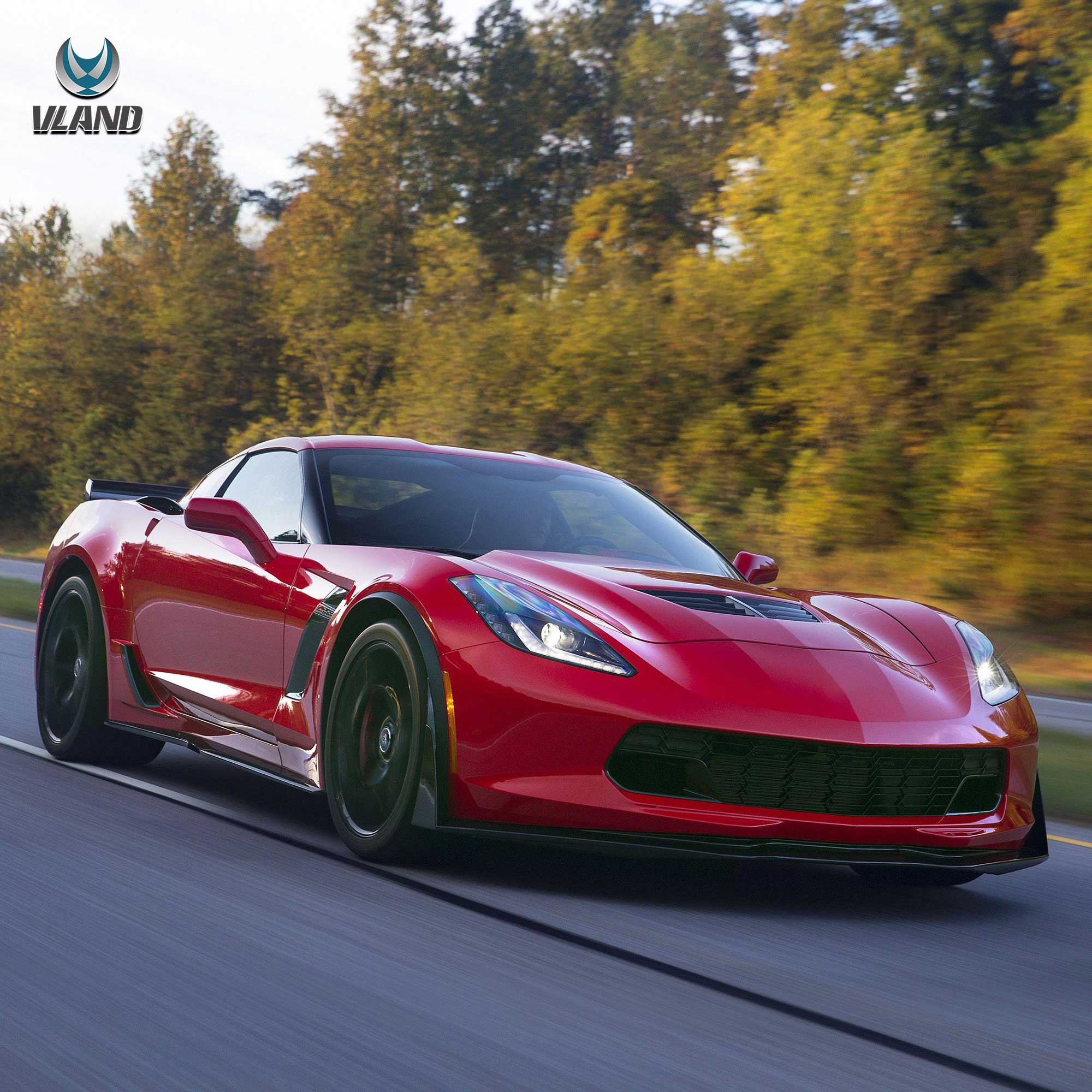 14-19 Chevrolet Corvette C7 Vland LED Dual Beam Projector strålkastare - 4