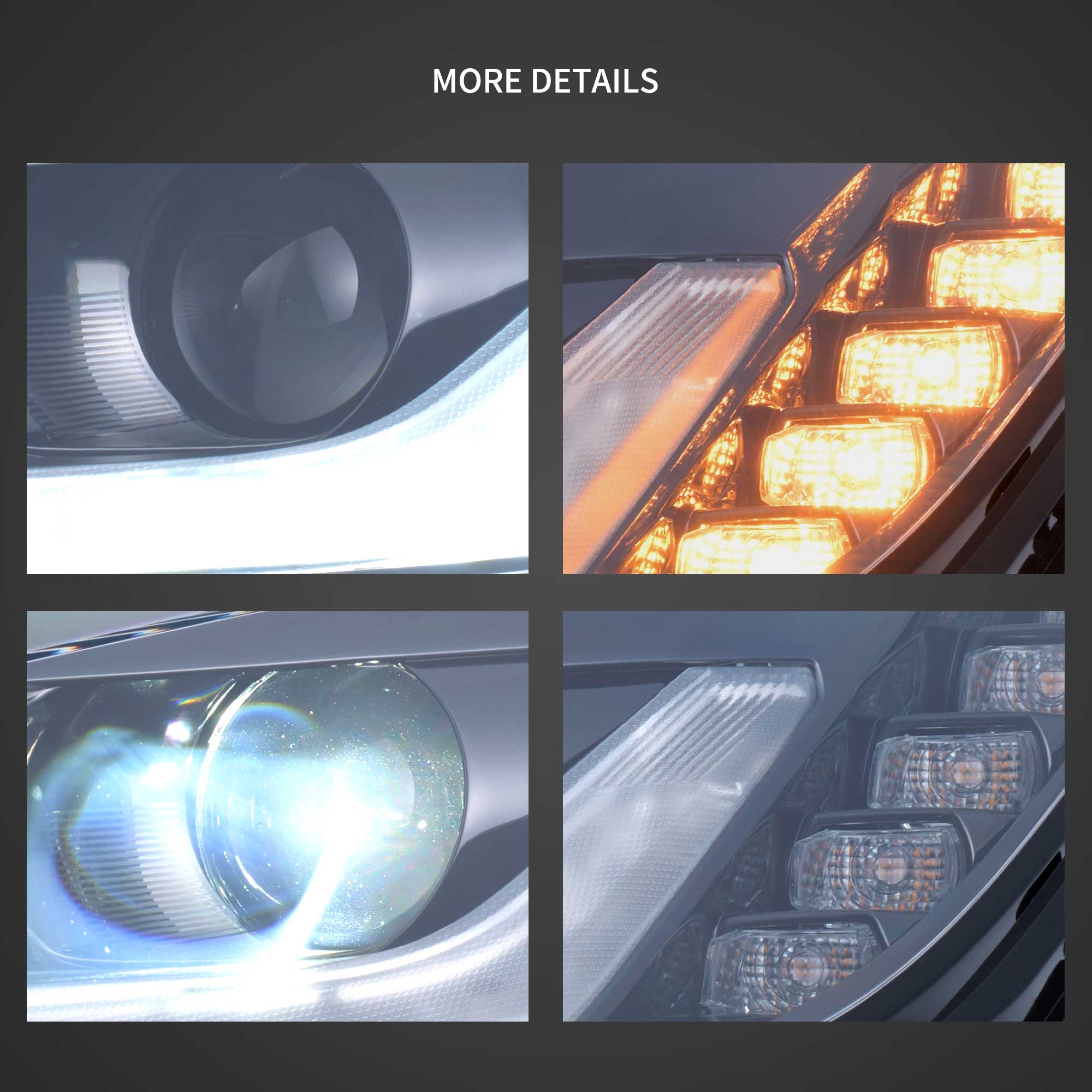 14-19 Chevrolet Corvette C7 Vland LED Dual Beam Projector strålkastare - 7