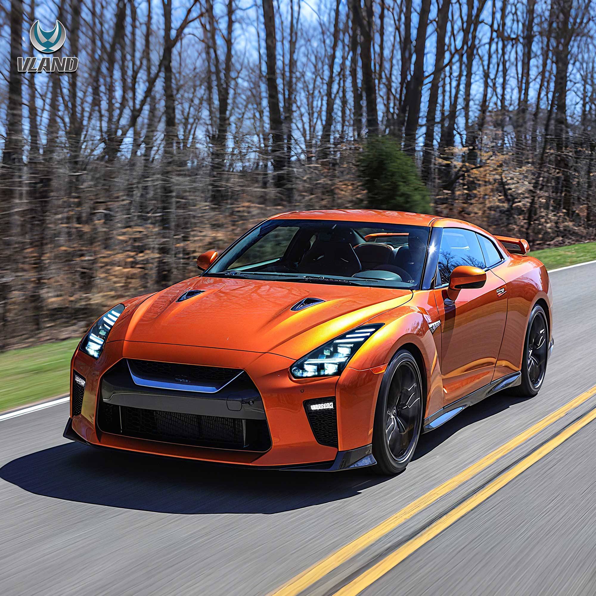 VLAND LED strålkastare för 2008-2023 Nissan GT-R R35 L+R - 8