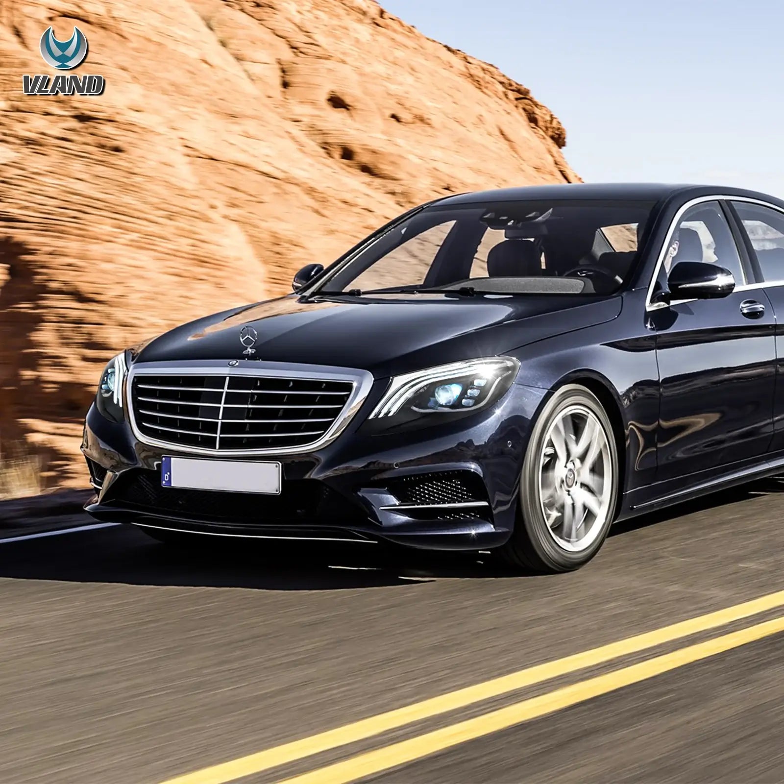 VLAND LED strålkastare Compatible för Benz S-Class W222 2014-2017 [E-mark] - 7