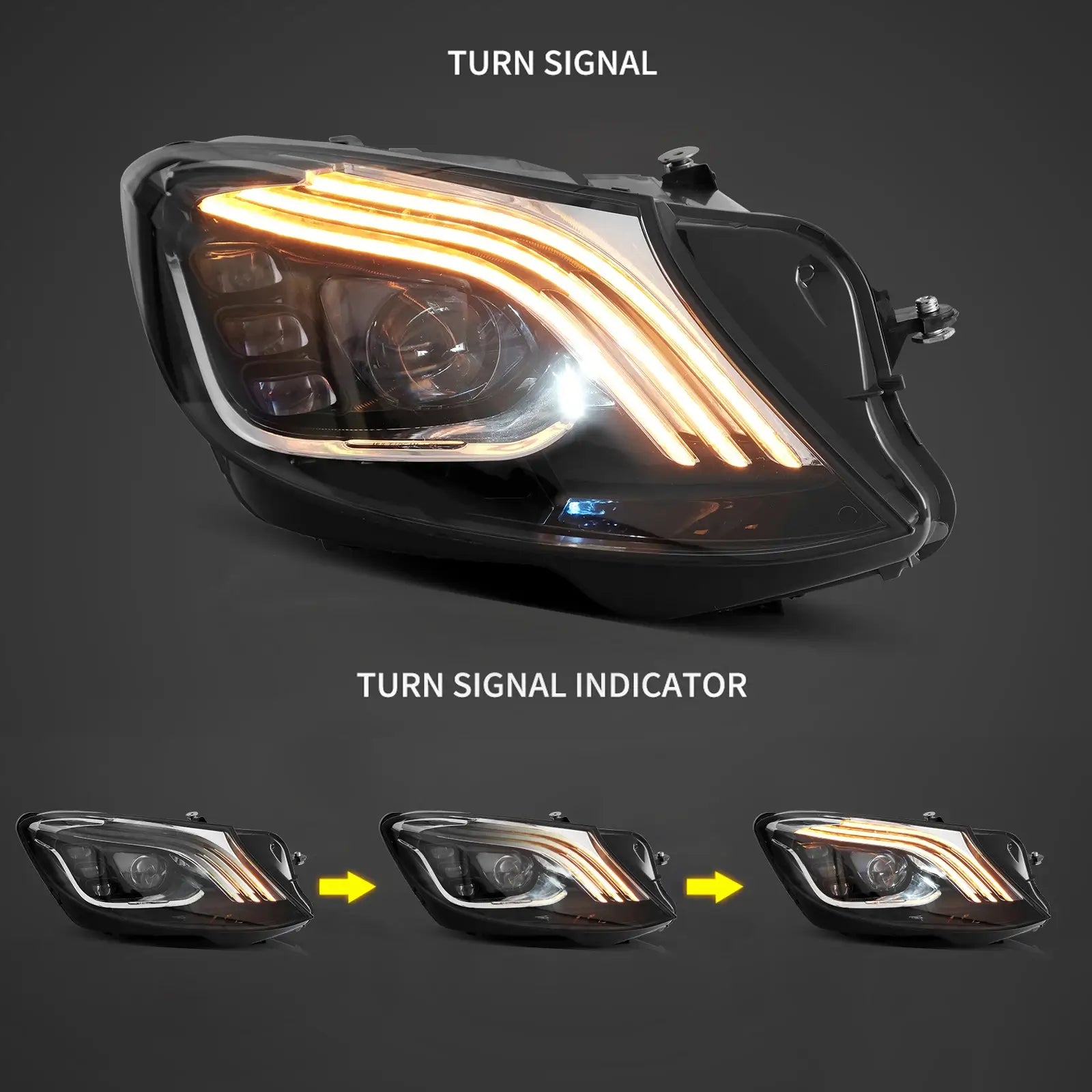 VLAND LED strålkastare Compatible för Benz S-Class W222 2014-2017 [E-mark] - 2