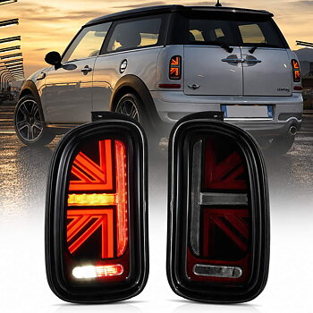VLAND LED Union Jack bakljus för Mini R55 Clubman 2007-2013 [E-mark]