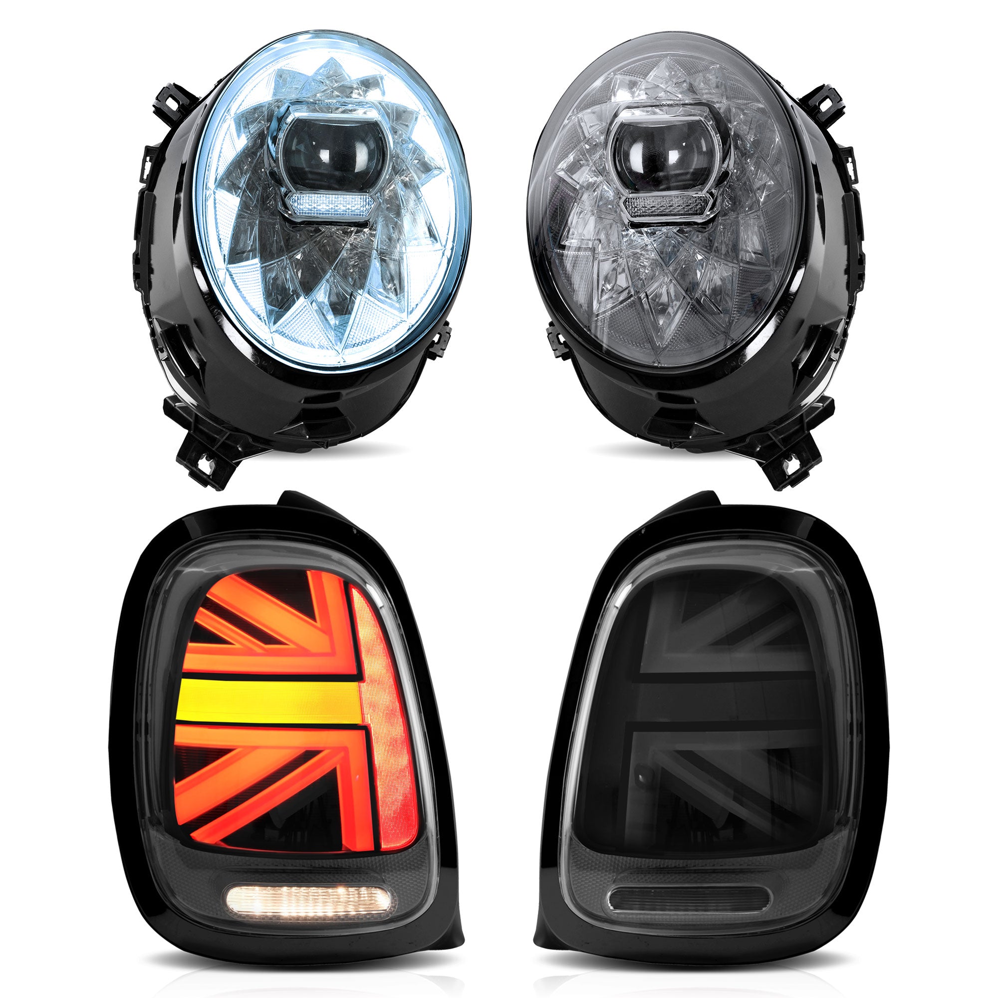 VLAND strålkastare+bakljus för Mini F55 F56 F57 Halogen 2014-2023 [E-mark] - 2