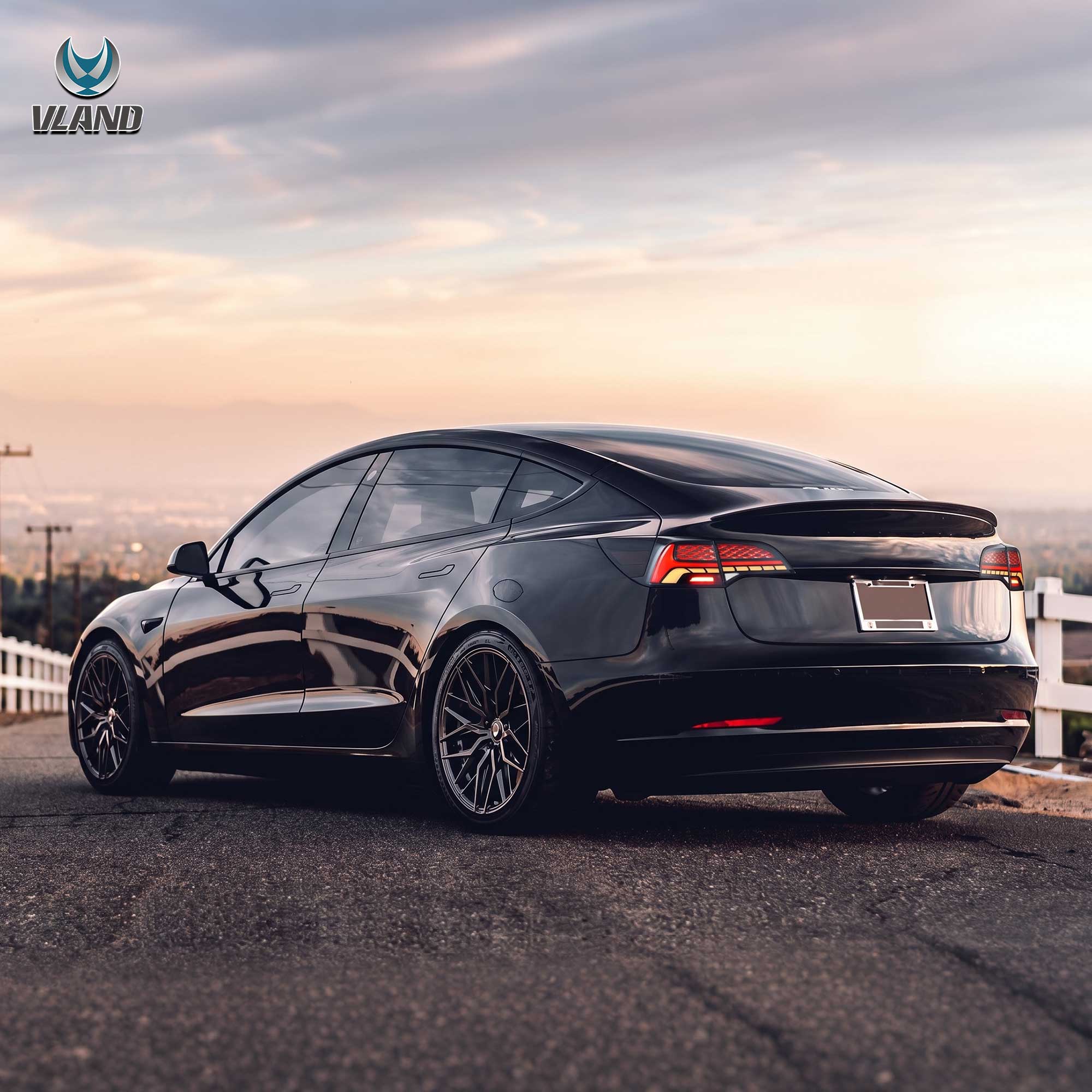 VLAND LED bakljus Fit för 2017-2023 Tesla Model 3 & Model Y [E-mark] - 8