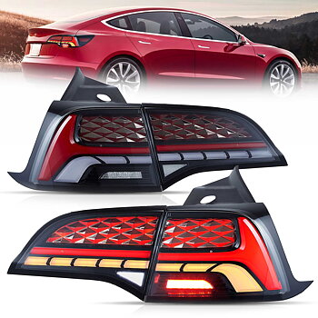VLAND LED bakljus Fit för 2017-2023 Tesla Model 3 & Model Y [E-mark]