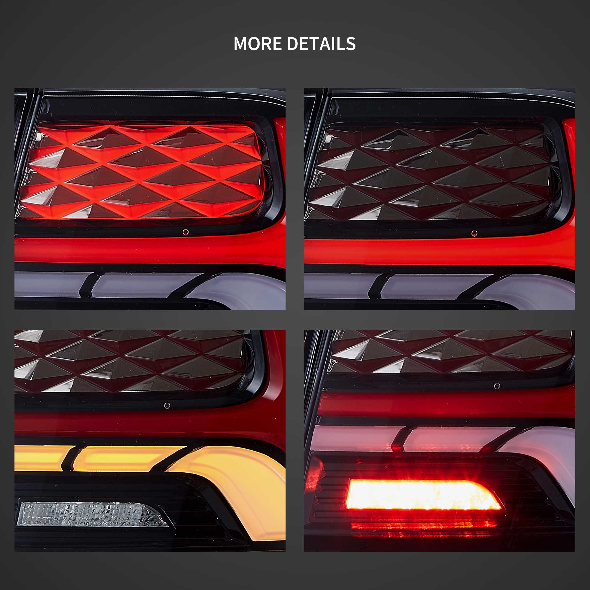 VLAND LED bakljus Fit för 2017-2023 Tesla Model 3 & Model Y [E-mark] - 9